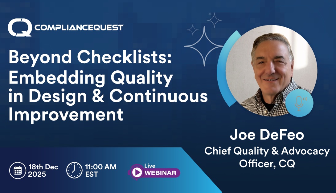 Beyond Checklists: Embedding Quality in Design and Continuous Improvement