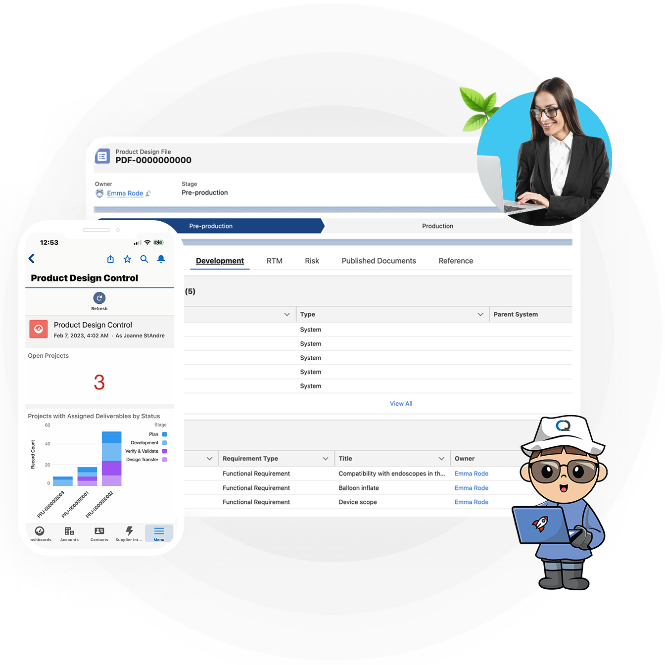 PLM-Lösung-Dashboard